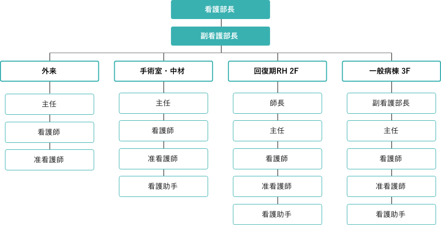 看護部の組織と職位